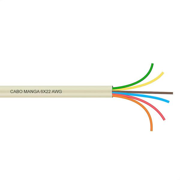 Cabo Manga 6X22 AWG - sem Blindagem Bege - 50 Metros - CIRILO CABOS Imagem de Cabo Manga 6X22 AWG - sem Blindagem Bege - 50 Metros