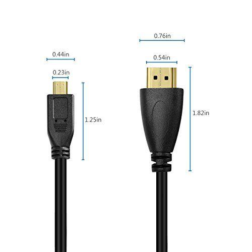 Imagem de Cabo Micro HDMI para HDMI 4K UCEC 11.81"/30cm para Atomos Ninja Star - Gravador Camcorder