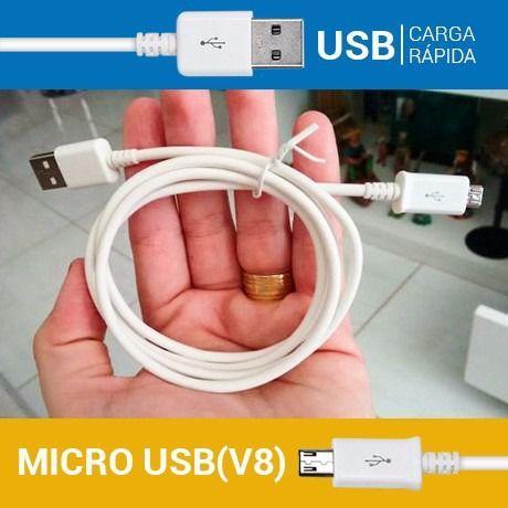 Imagem de Cabo Micro Usb 2.0 Usb V8 1 Metro Branco