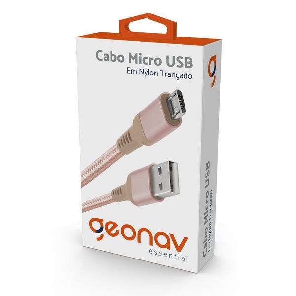 Imagem de Cabo Micro USB em Nylon Trançado Essential  Rose Gold