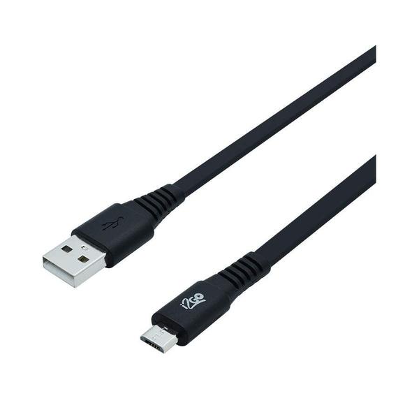 Imagem de Cabo Micro USB I2GO Flexível Basic Flat Preto 1,2m