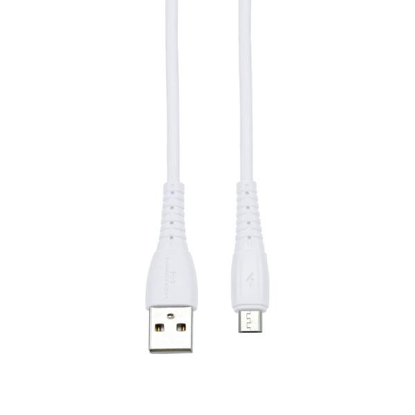 Imagem de Cabo Micro USB Maketech CA 127A Branco 2.4A 1 Metro