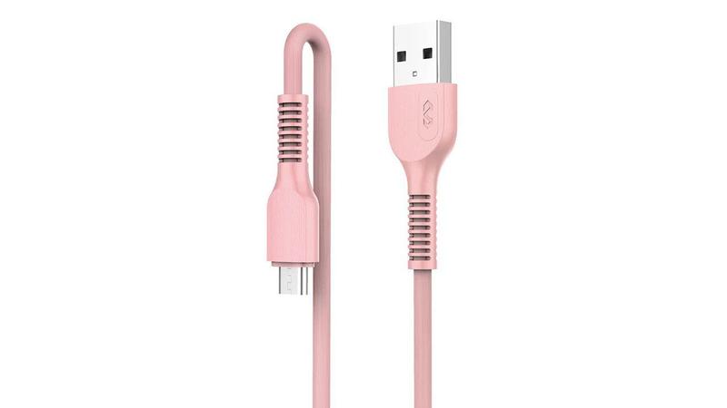 Imagem de Cabo  Micro Usb Miccell Pvc 1M  Rosa - VQ-D88