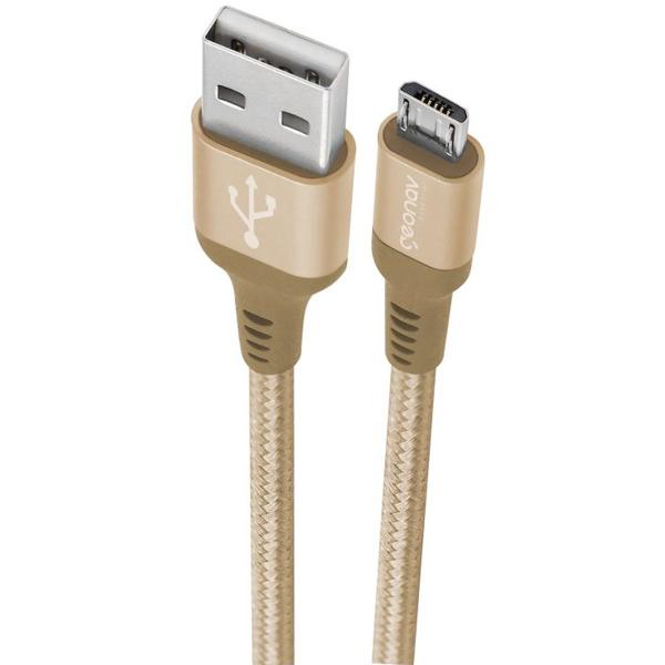 Imagem de Cabo micro usb nylon trançado reforçado 1m golden geonav