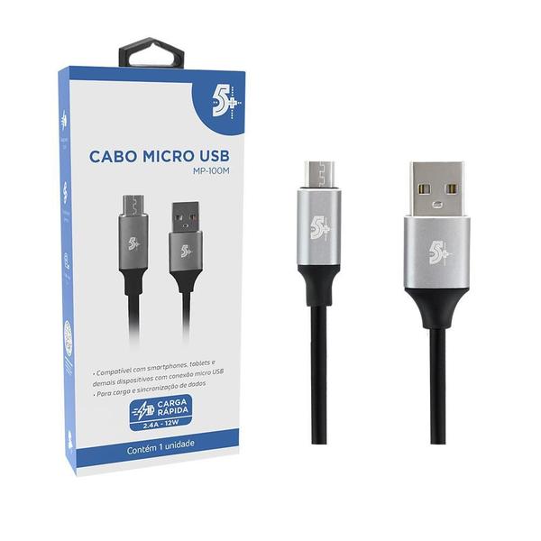 Imagem de Cabo Micro Usb Para Usb A - 2.0 1,2M Aluminum Mobile Premium