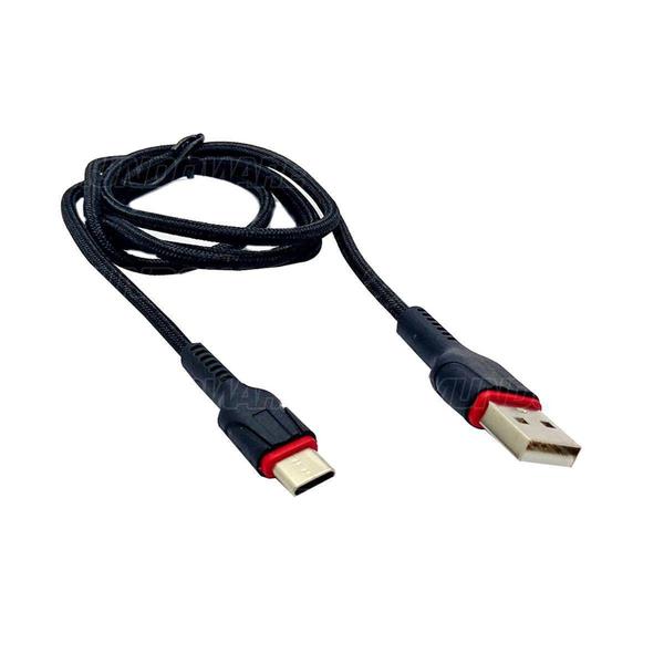 Imagem de Cabo Micro USB V8 de Dados e Carregamento Carrega Rápido USB 2.1A 1 Metro Exbom CBX-U2100TCB1 Preto