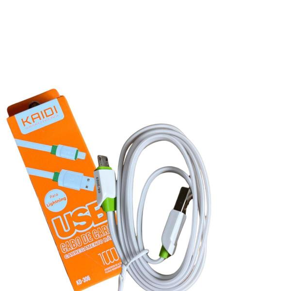 Imagem de Cabo Micro Usb V8 Turbo Kaidi Kd-305 Cabo Reforçado 1 Metro