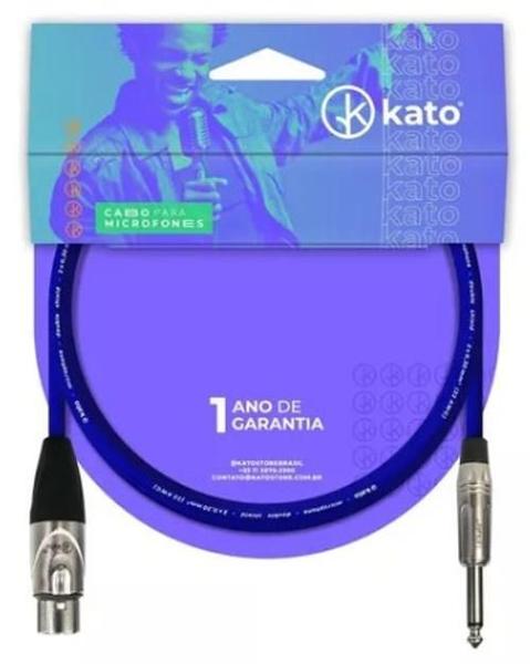 Imagem de Cabo Microfone Desbalanceado Kato Xlr / P10 -Fêmea- 5M -4Pçs