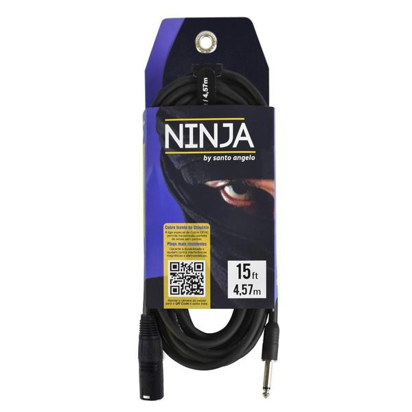 Imagem de Cabo Microfone P10 X Xlrm Santo Angelo Ninja Nm B 15Ft/4.57