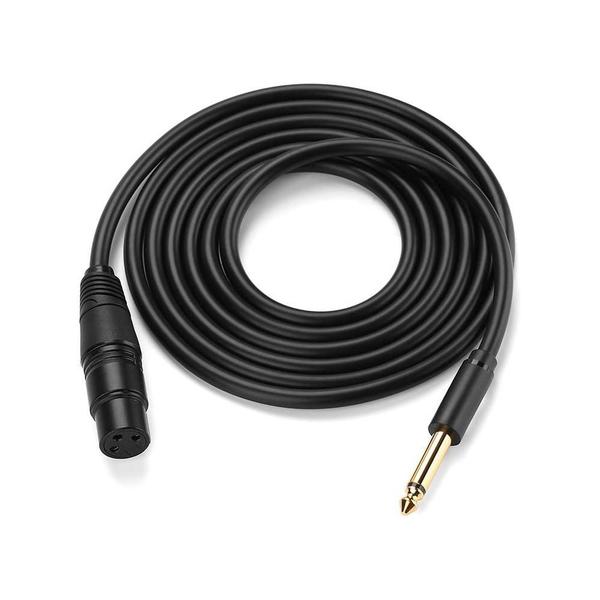 Imagem de Cabo Microfone Ugreen 6.5Mm Para Xlr Cannon Fêmea 3M Preto