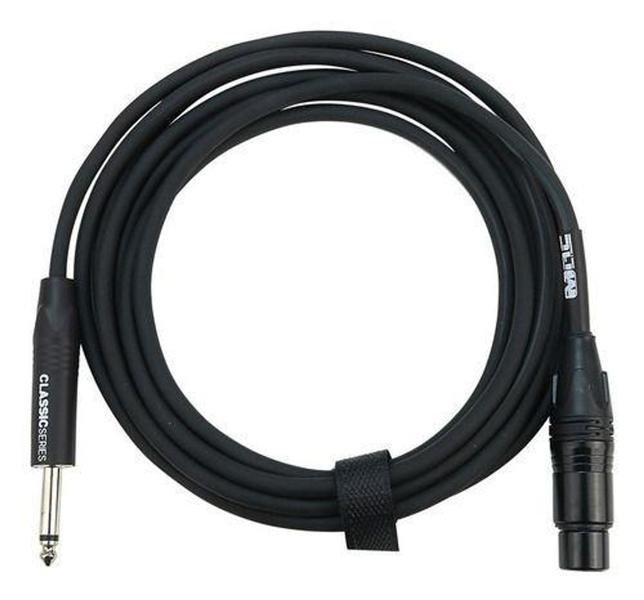 Imagem de Cabo Microfone Xlr Femea X P10 Macho Mono 3,05 Metros Prof - MAC CABOS