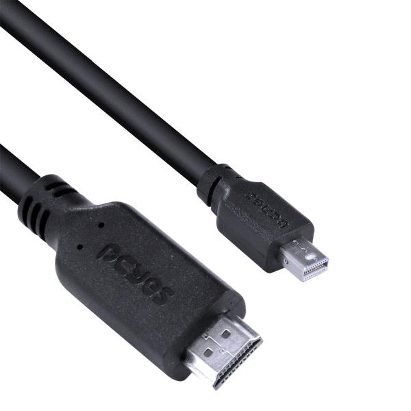 Imagem de Cabo Mini Displayport Macho Para Hdmi 2.0 Macho 2 Metros - Pmdph-2