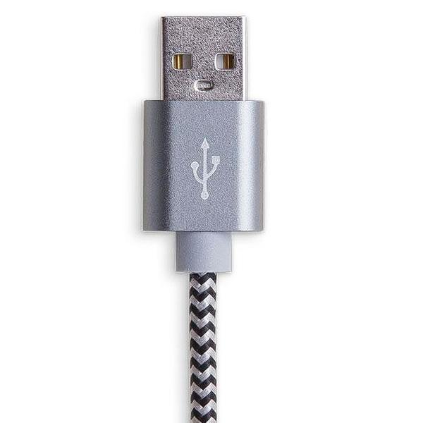 Imagem de Cabo Multilaser Concept Micro USB 1,5 Metros, Cinza e Preto - WI341