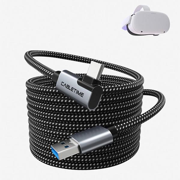 Imagem de Cabo Óculus Quest Link Vr USB A para USB C 3.0 5m CableTime