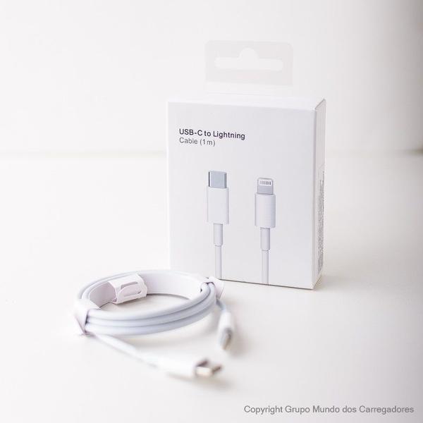 Cabo Original USBC 1 Metro Turbo Lightning Branco Compativel Iphone-11-12-13-14/ipad - Foxcom Imagem de Cabo Original USBC 1 Metro Turbo Lightning Branco Compativel Iphone-11-12-13-14/ipad