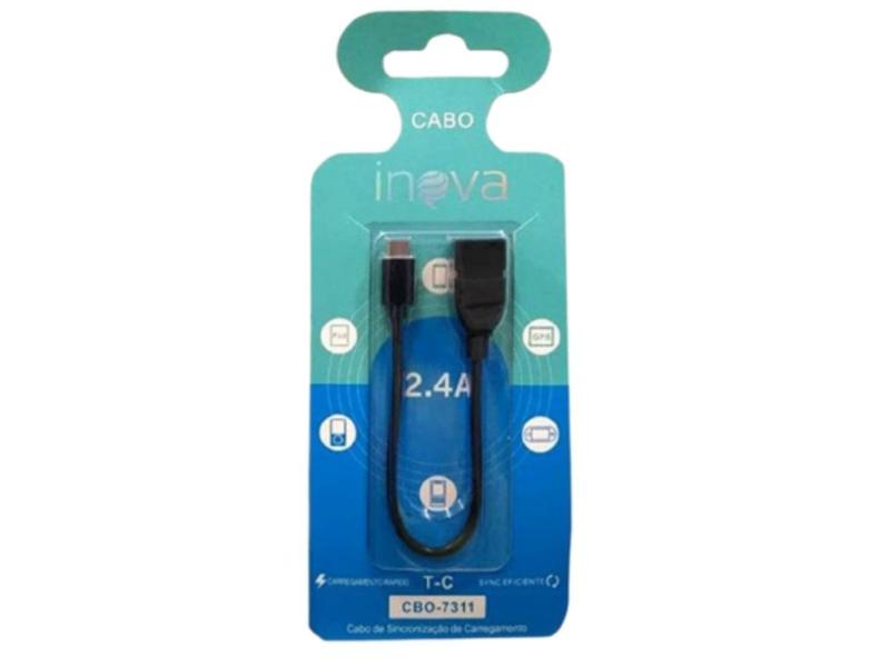 Imagem de Cabo Otg Tipo C para Usb Preto Inova CBO -7311