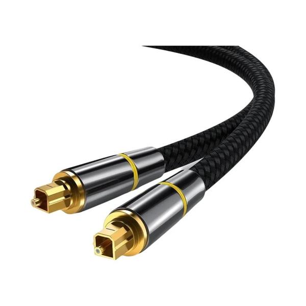 Imagem de Cabo Ótico Digital Toslink/SPDIF/Coaxial - Alta Qualidade para Áudio e Blu-ray