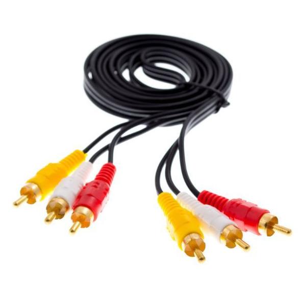 Imagem de Cabo P/ Áudio e Vídeo Stereo 3 RCA + 3 RCA Macho 1,5 mts