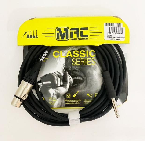 Imagem de Cabo p/ Microfone MAC Classic XLR/P10 MC10PB 3.05M