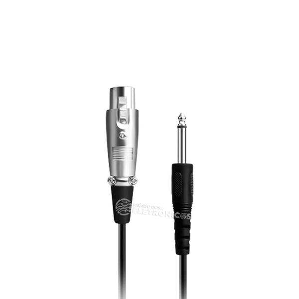 Imagem de Cabo P/ Microfone P10 Mono E Xlr Fêmea Instrumentos Musicais MCB015