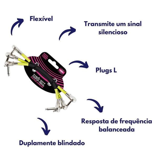 Imagem de Cabo p/pedal 15,24 Cm L/l Pct C/3 P06059 Ernie Ball