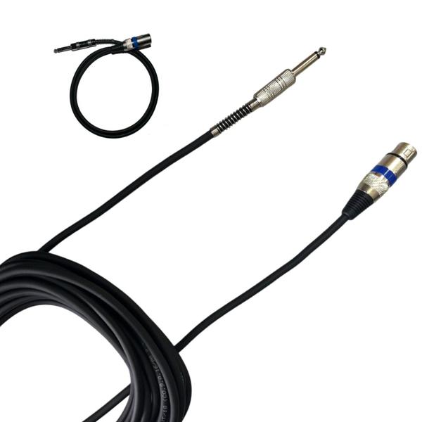 Imagem de Cabo P10 Audio XLR Mesa Som Profissional 05m Mic Pro