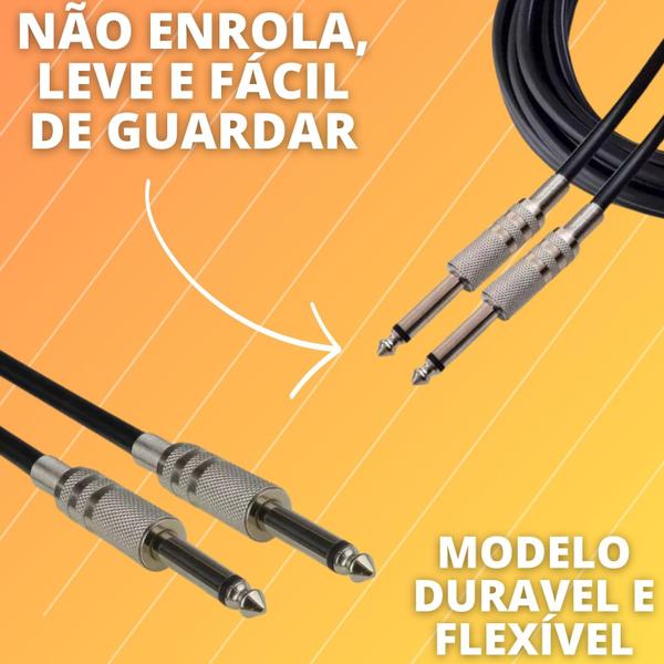 Imagem de Cabo P10 Caixa Guitarra Midi 10 Metros Audio Profissional