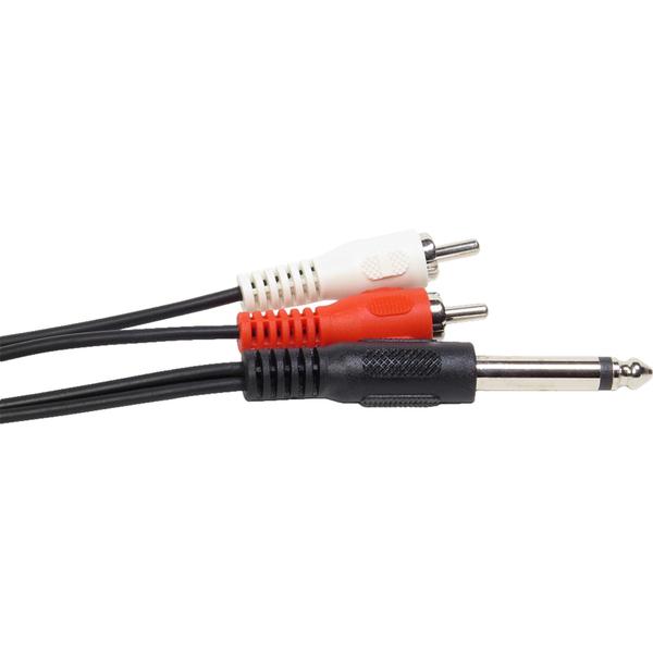 Imagem de Cabo P10 Macho Mono Para 2 X Plug Rca Macho, 1,0m Storm