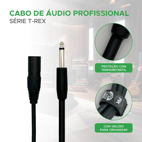 Imagem de Cabo P10 Mono Para Xlr Fêmea 3 Metros Profissional