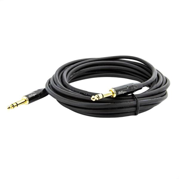 Imagem de Cabo P10 para P10 Estereo Profissional - Preto 4 Metros