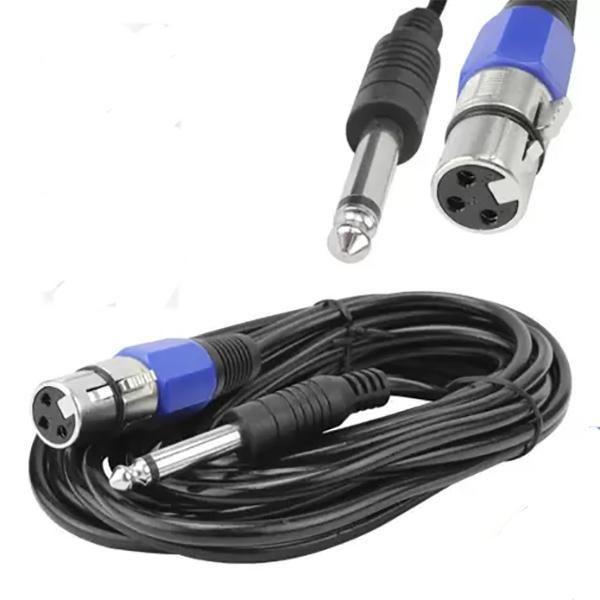 Cabo P10 X Xlr Fêmea Tipo Cannon 5 Metros Para Mesa De Som - Mbtech Imagem de Cabo P10 X Xlr Fêmea Tipo Cannon 5 Metros Para Mesa De Som