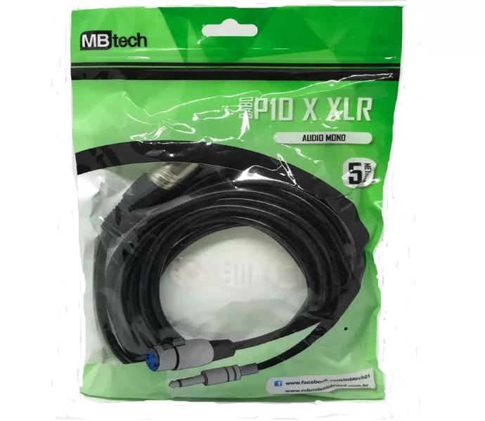 Cabo P10 X Xlr Fêmea Tipo Cannon 5 Metros Para Mesa De Som - Mbtech Imagem de Cabo P10 X Xlr Fêmea Tipo Cannon 5 Metros Para Mesa De Som