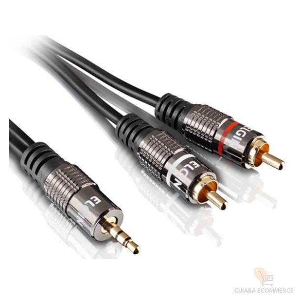Cabo P2 Elgin P2-Macho - 2 RCA-Macho 1,5M: Som e Imagem - A.R Variedades MT Imagem de Cabo P2 Elgin P2-Macho - 2 RCA-Macho 1,5M: Som e Imagem