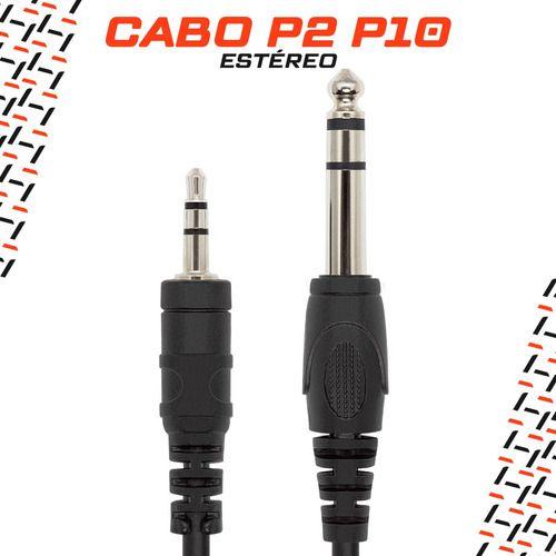 Imagem de Cabo P2 P10 Estereo Profissional 1,8 Mts Adaptador Mesa Som