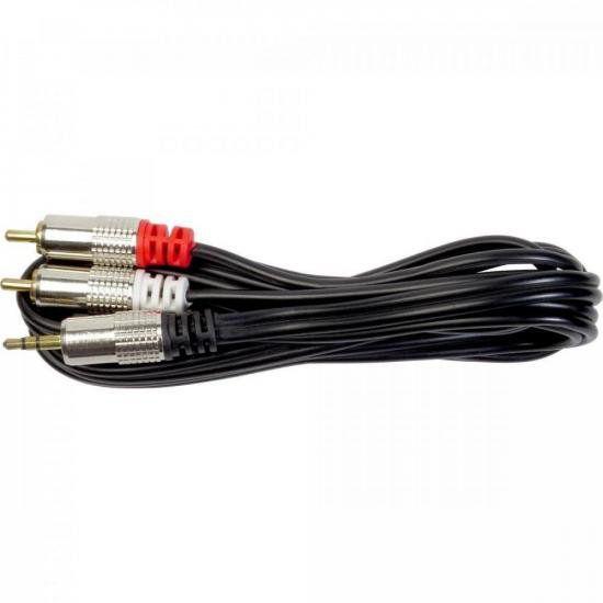 Imagem de Cabo P2 Stereo Para 2 RCA 10m Metal CBRC0030 Storm