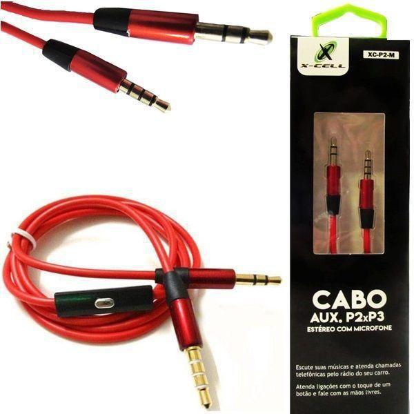 Imagem de Cabo P2 X P3 Com Microfone Embutido Para Headset Xcell