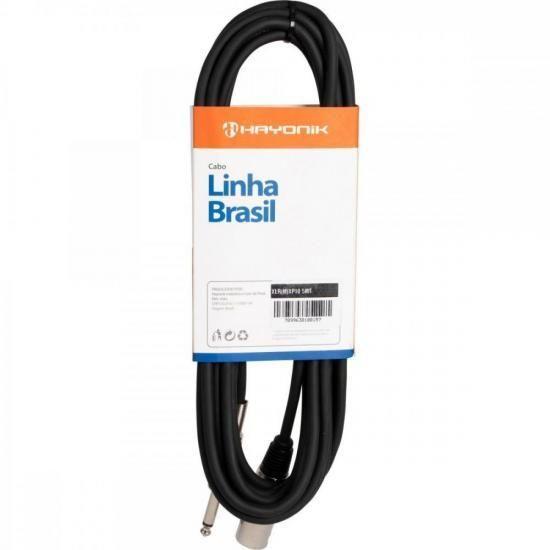 Imagem de Cabo para Áudio Linha BRASIL XLR(M) X P10 7m Preto HAYONIK F003