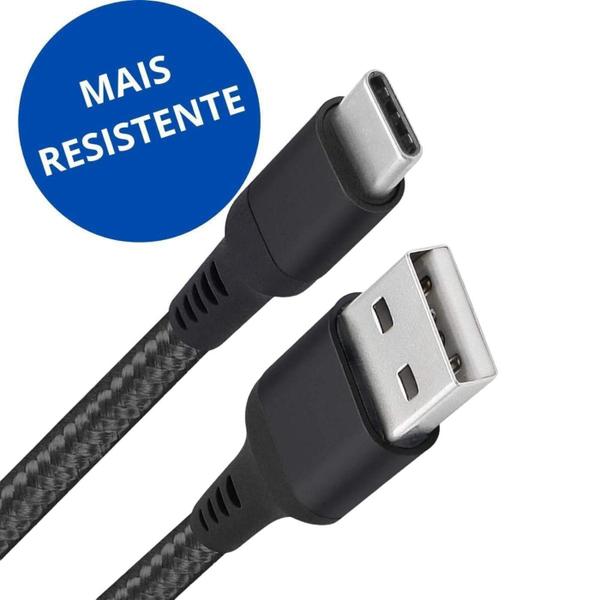 Imagem de Cabo Para Carregador Tipo C Preto Para Moto G20