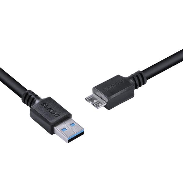 Imagem de Cabo Para Hd Externo Usb A 3.0 Macho Para Micro Usb B 3.0 (10 Pinos) Macho 28awg Puro Cobre 2 Metros - Puamcm3-2