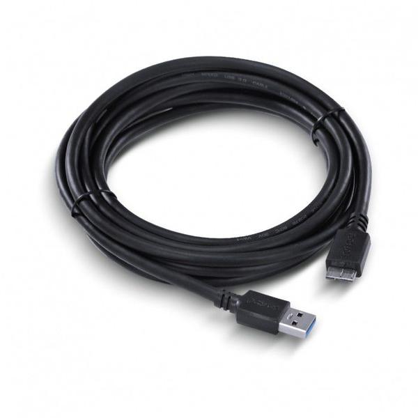 Imagem de Cabo para hd externo usb a 3.0 macho para micro usb b 3.0 (10 pinos) macho 28awg puro cobre 3 metros - puamcm3-3