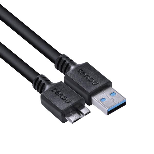 Cabo para HD Externo USB a 3.0 Macho para Micro USB B 3.0 (10 Pinos) Macho 28AWG Puro Cobre 5 Metros - PUAMCM3-5 - PCYES Imagem de Cabo para HD Externo USB a 3.0 Macho para Micro USB B 3.0 (10 Pinos) Macho 28AWG Puro Cobre 5 Metros - PUAMCM3-5