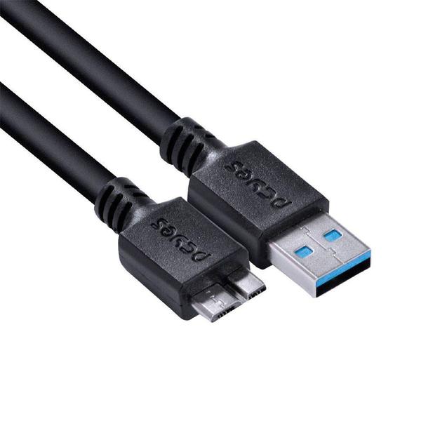 Imagem de Cabo para HD Externo USB A 3.0 Macho x Micro USB 3.0 (10 pinos), PCYes, 1 metro - 29293