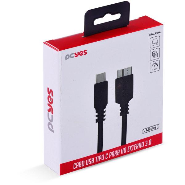 Imagem de Cabo Para Hd Externo Usb Tipo C Para Micro Usb B