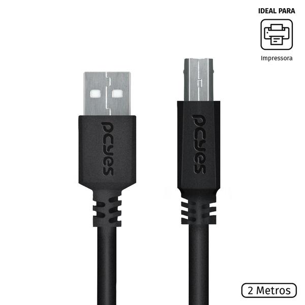 Imagem de Cabo para impressora usb a 2.0 macho para usb b 2.0 macho 28 - Pcyes