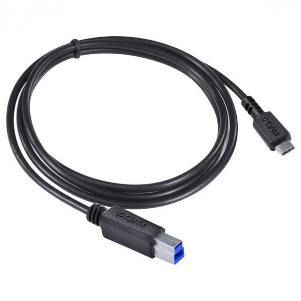 Imagem de Cabo para impressora usb tipo c para usb b 3.0 1 metro preto - p3ucbp-1