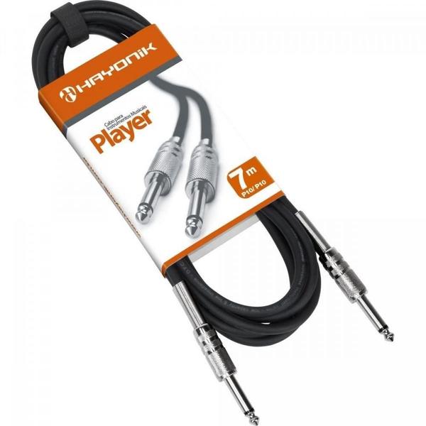 Imagem de Cabo para Instrumento Hayonik Player P10xP10 7 Metros Preto