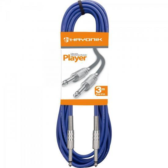 Imagem de Cabo para Instrumentos Hayonik Player P10 X P10 3m Azul