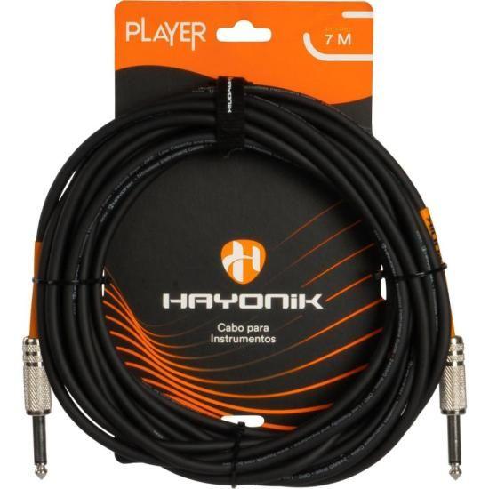 Imagem de Cabo Para Instrumentos Player P10 x P10 7m Preto Hayonik