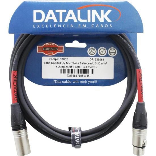 Imagem de Cabo Para Microfone Garage Xlr(m) xlr(f) 3m Datalink