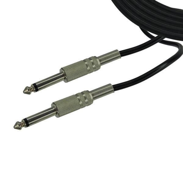 Imagem de Cabo para Violão e Guitarra Com 2 Plug P10 Mono Metal 5 Metros